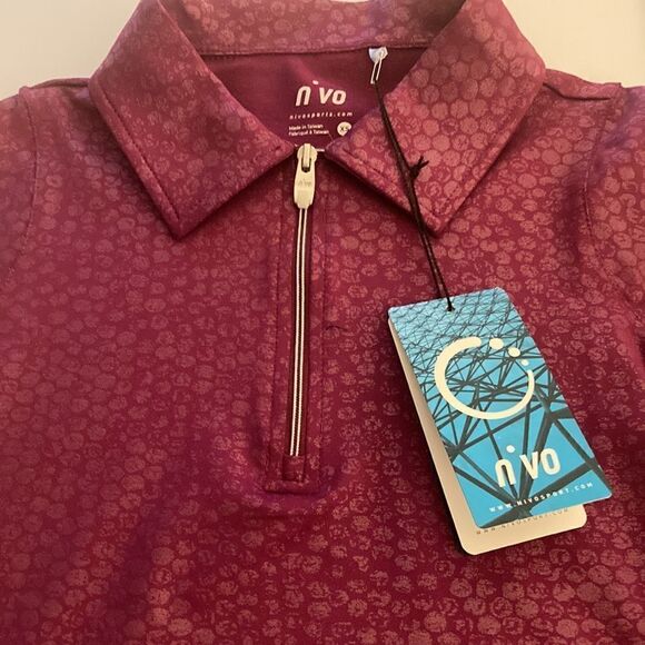 Nivo NWT 1/4 zip Sleeveless Berry Performance Top. Woman size XS. - Picture 2 of 8